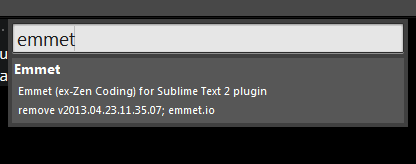 sublime text 2 安装 emmet 
